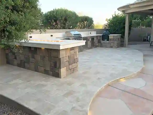 backyard bbq hardscape